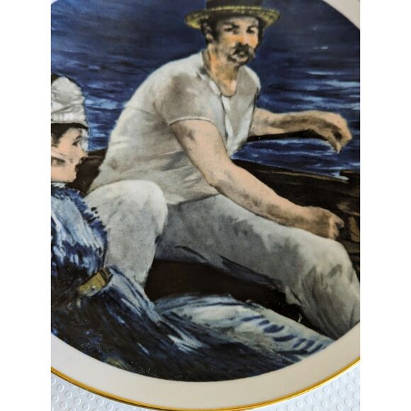 Southern Living Gallery "Boating"by Edouard Manet collectable plate - Picture 7 of 11